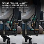 Secretlab Titan Evo Black Gaming Chair - Reclining, Ergonomic & Heavy Duty Computer Chair with 4D Armrests, Magnetic Head Pillow & Lumbar Support - Big and Tall Up to 395 lbs - Black - Leatherette