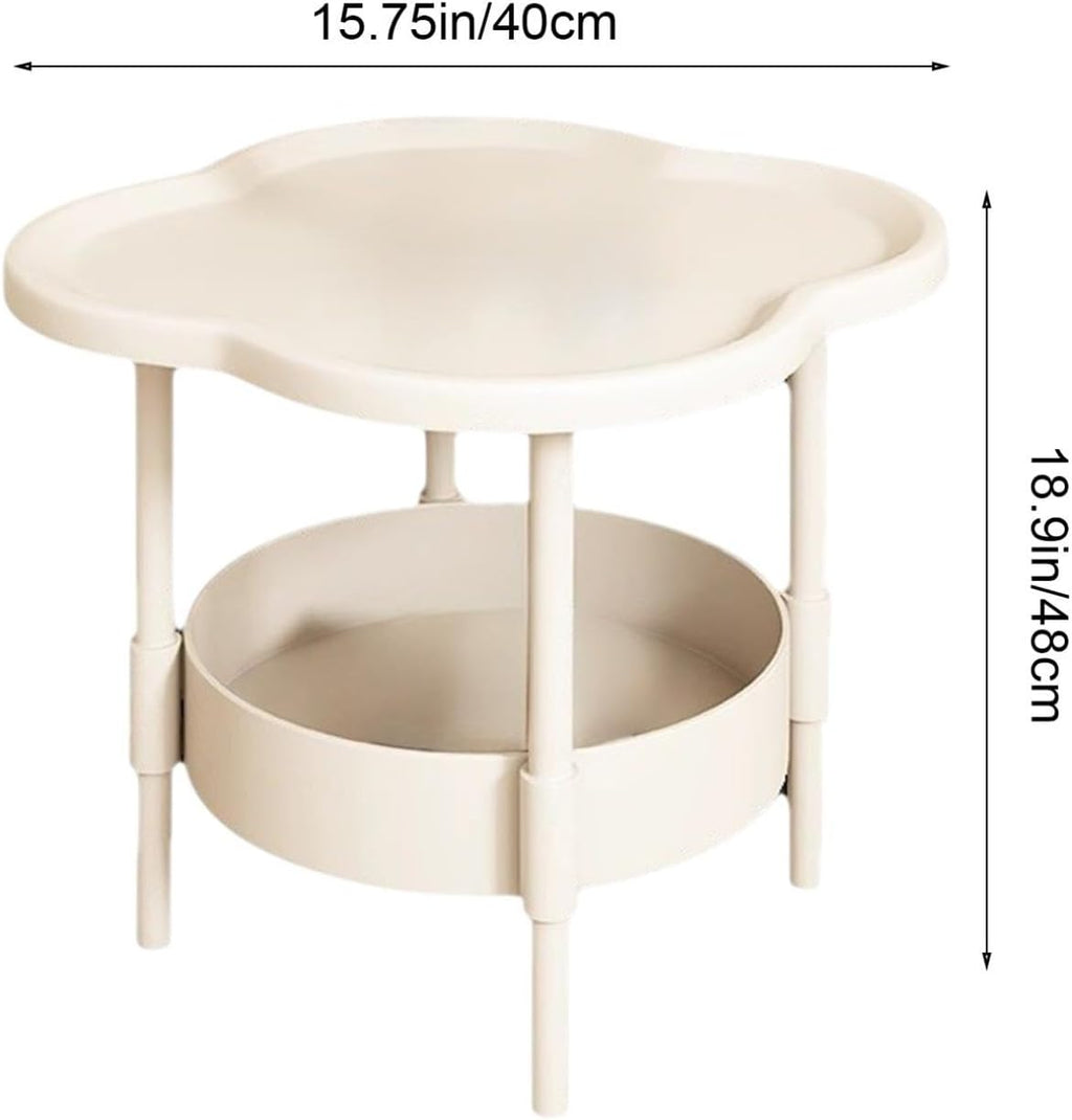 Small Petal-Shaped Side Table, Kids Nightstand, Small Bedside Table, Bedside Shelf, Bathroom Table, Mini Night Stand, Side Table for Bedroom Living Room Bedroom Bathroom