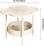 Small Petal-Shaped Side Table, Kids Nightstand, Small Bedside Table, Bedside Shelf, Bathroom Table, Mini Night Stand, Side Table for Bedroom Living Room Bedroom Bathroom
