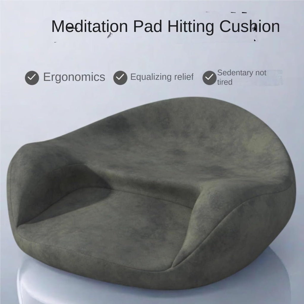 Ergonomic Meditation Cushion, Comfortable Floor Pillow for Yoga, Thick Memory Foam Floor Seat with Curved Back Support for Mindfulness Practice