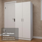 Madesa Kitchen Pantry Storage Cabinet with 2 Doors, Ample Shelf and Hanging Space 31 Inch Utility Armoire Organization Unit - White