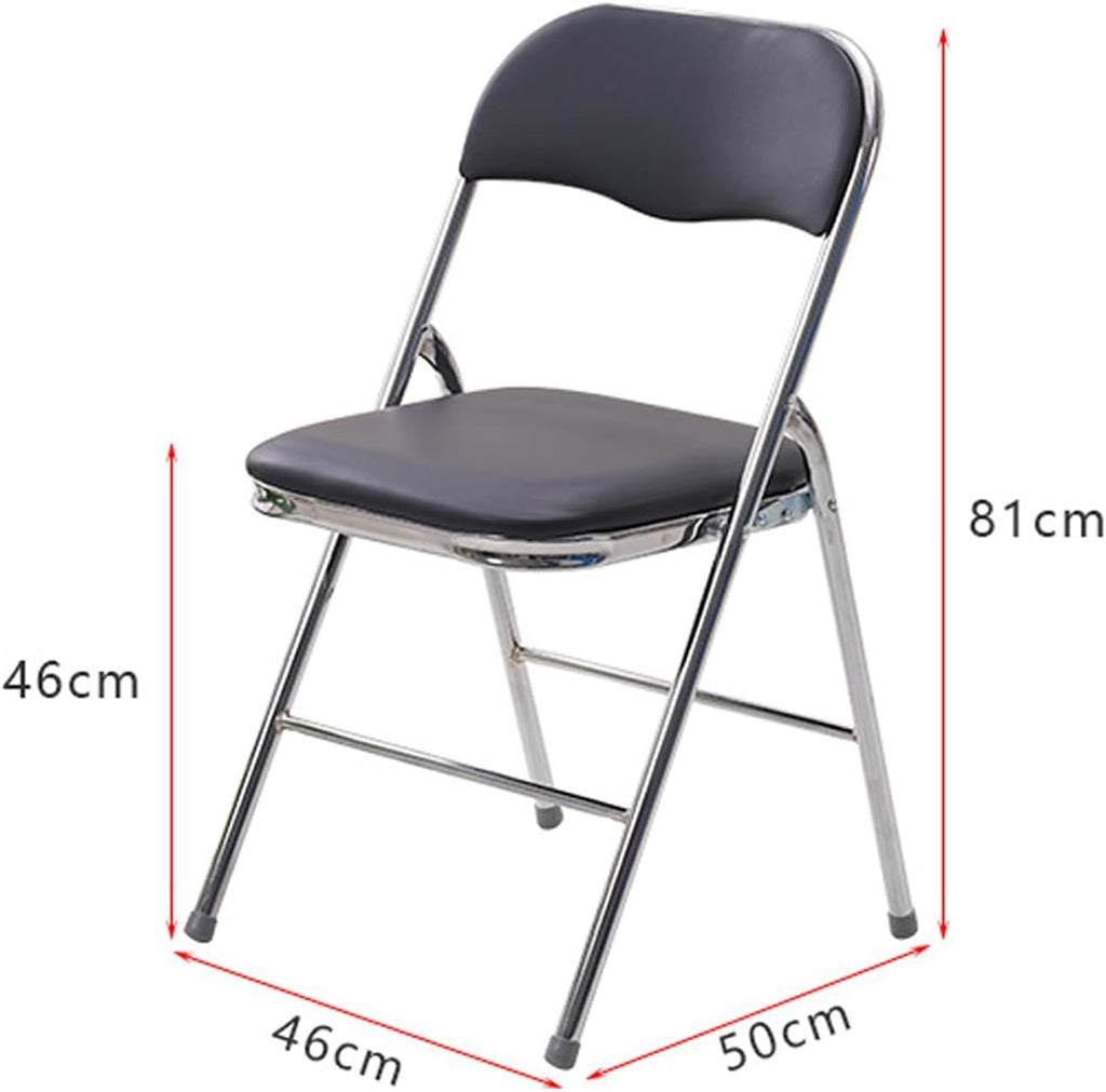 Folding Chair - Reception Chairs Stools Stackable，with Padded Cushion,Weight Capacity 200KG，Easy Storage Under, Great for Small Apartments(Browns,Baking Paint)