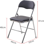 Folding Chair - Reception Chairs Stools Stackable，with Padded Cushion,Weight Capacity 200KG，Easy Storage Under, Great for Small Apartments(Browns,Baking Paint)
