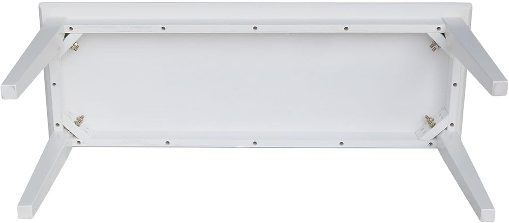 International Concepts Shaker Styled Solid Wood Bench in White