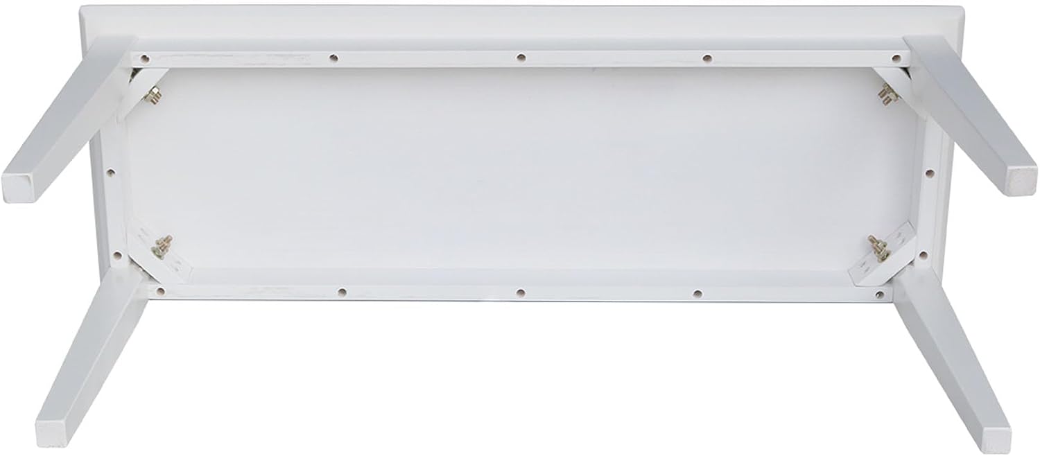 International Concepts Shaker Styled Solid Wood Bench in White