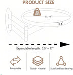 Retractable Wall Mount Folding Table, Adjustable Wall Mounted Coffee Table, Balcony Coffee Table, 13.78 Inch Round Wooden Tabletop, Acacia Brown, Adjustable Angle, Space-Saving Design (black, large)