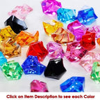 WGVI WGV Acrylic Ice Rock Crystals Treasure Gems for Table Scatters, Vase Fillers, Wedding, Banquet, Party, Event, Birthday Decor (Approx 150 pcs per Bag), 1 Bag, 1 Pound, Silver