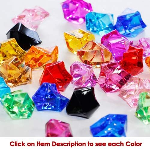 WGVI WGV Acrylic Ice Rock Crystals Treasure Gems for Table Scatters, Vase Fillers, Wedding, Banquet, Party, Event, Birthday Decor (Approx 150 pcs per Bag), 1 Bag, 1 Pound, Silver