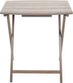Folding Tray Table Rustic Gray Wooden Oversized TV Tray Table Portable Foldable Side Table Laptop Desk for Living Room Bedroom Small Spaces No Assembly Required