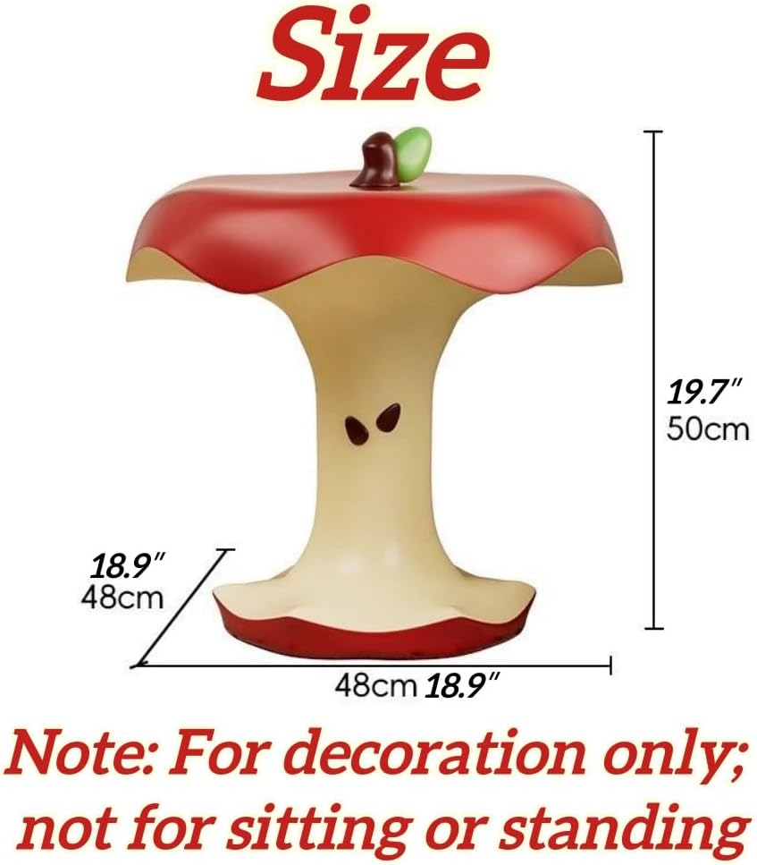 Resin Cute Side Table, Funky Fruit Accent Table, Eclectic Decorative Nightstand for Living Room, Balcony, Cafes