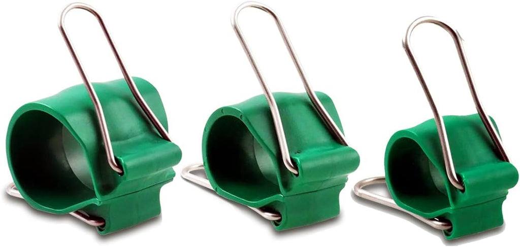 Reusable Garden & Cable Clips – Indoor/Outdoor Clamp Holders for Plants, Cords, Wires, String Lights, Trellis & Décor, Multi-Size 12 Green Pack (4 Small, 4 Medium, 4 Large)