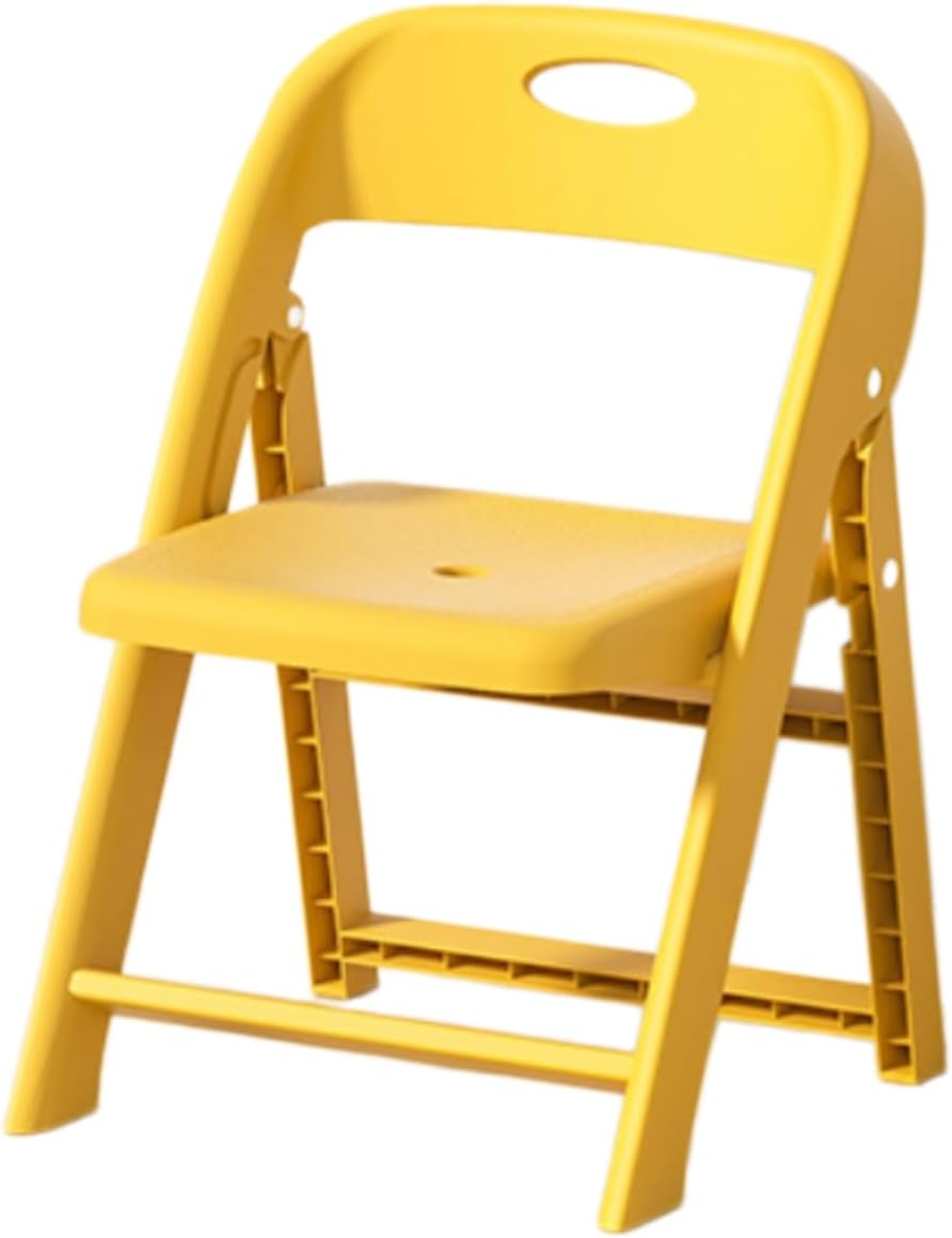 Foldable Plastic Chair with Backrest, Heavy Duty Stool 330lbs Capacity for Home Kitchen Office, Portable Folding Seat with Carry Handle & Non-Slip Pads, Secure Locking System for Camping Travel