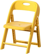 Foldable Plastic Chair with Backrest, Heavy Duty Stool 330lbs Capacity for Home Kitchen Office, Portable Folding Seat with Carry Handle & Non-Slip Pads, Secure Locking System for Camping Travel