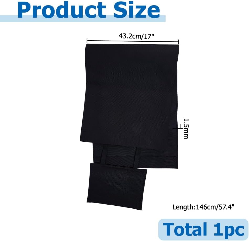 Beach Chair Replacement Cloth 146cmx43.2cm Lounge Chair Replacement Canvas Black Sling Chairs Replacement Fabric with Pillow for Sunbathing Courtyard Garden Beach