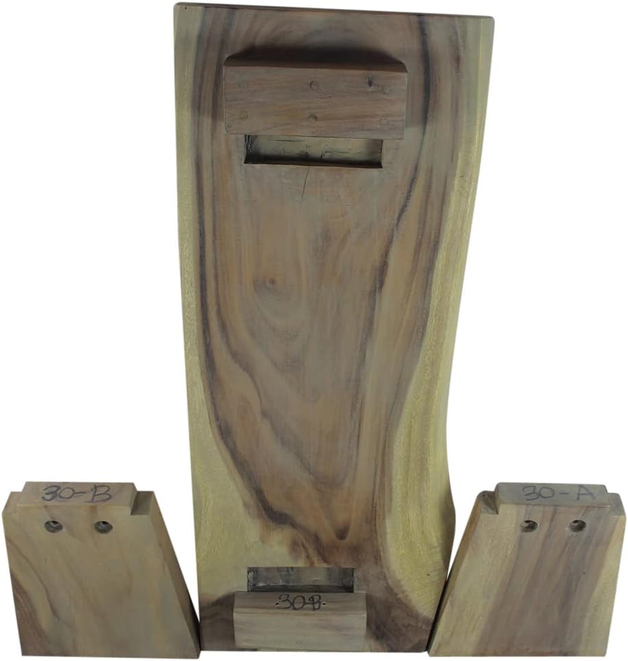 Haussmann Natural Edge Bench 48 in x 17-20 x 18 in H KD Agate Grey