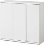 Shirai Sangyo PTS-8590D WH Under Counter Storage Rack, Door Type, Cabinet, Wooden, Combined Widths That Can Be Combined to Fit Kitchen and Dining Rooms, Simple Design, White, Width 35.4 inches (90