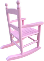 Children’s Rocking Chair Light Pink, Solid Hardwood, Indoor Outdoor Use - Durable Construction, Comfortable Design, Suitable for Kids