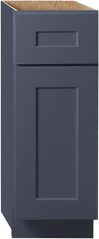 Kitchen Base Cabinets with Drawers, 21" Wide 24 Inch Deep Storage Cabinet with Shaker Doors & Shelves, Modern Solid Wood Furniture, Easy to Assembly for Pantry, Laundry Room, Coffee Bar -Blue