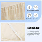 Double Lace Bed Skirt for Queen Bed - 17in. Drop, Easy Fit Ruffle Bedskirt Wrap Around Bed Skirt, Anti Wrinkle & Fade Resistant
