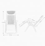 Sun Loungers Gravity Chair,Patio Reclining Lounge Chairs Adjustable for Indoor Outdoor with Cushion(1007)
