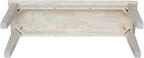 International Concepts Shaker Style Bench, 47-Inch Wide, Solid Parawood, Unfinished