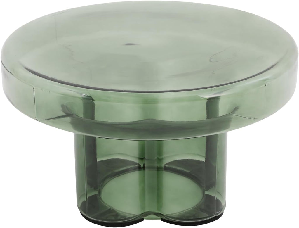 Coffee Table, Round Glass Side Table with Unique Petal Design Pedestal, Simple Center Tables, Modern End Tables with Tempered Glass-Base and Top for Small Spaces