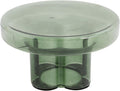 Coffee Table, Round Glass Side Table with Unique Petal Design Pedestal, Simple Center Tables, Modern End Tables with Tempered Glass-Base and Top for Small Spaces