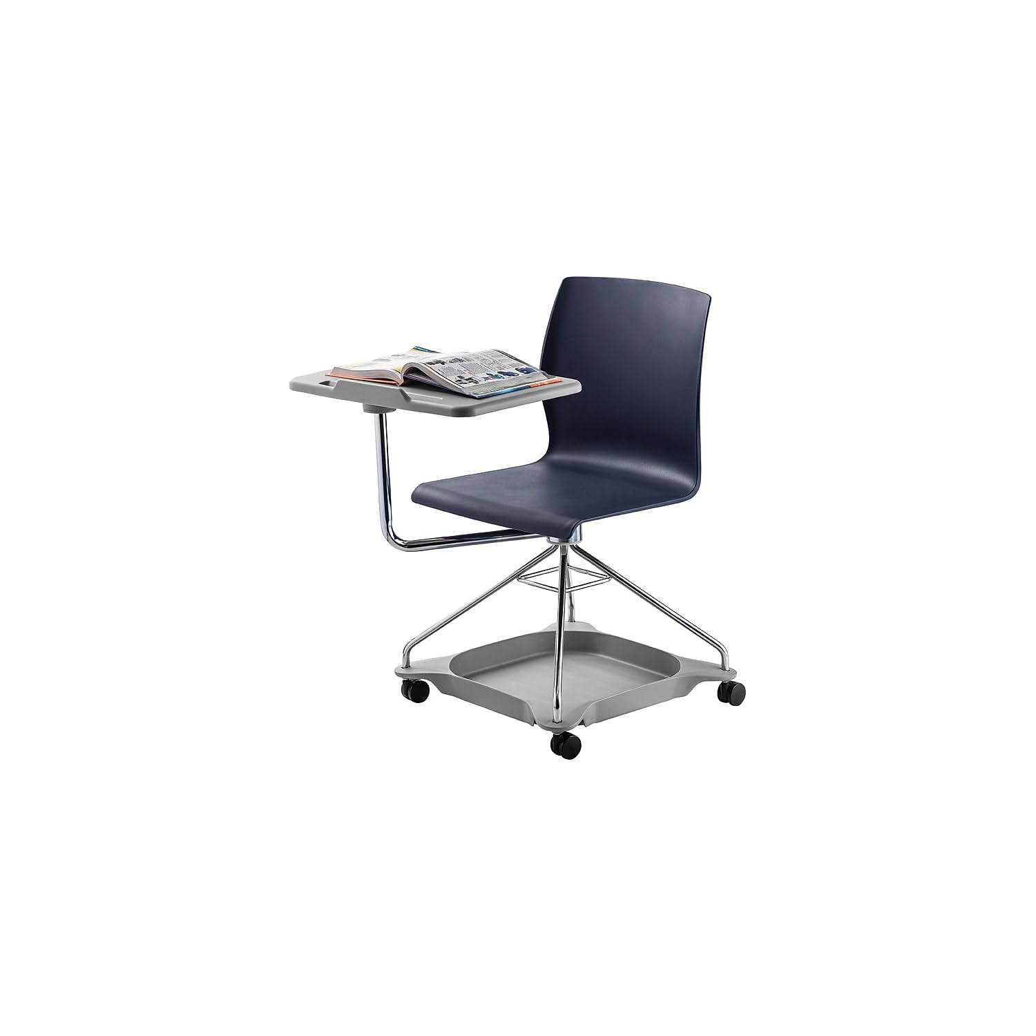 National Public Seating CoGo 25-inch Mobile Tablet Chair, Blue/Gray (COGO-04)