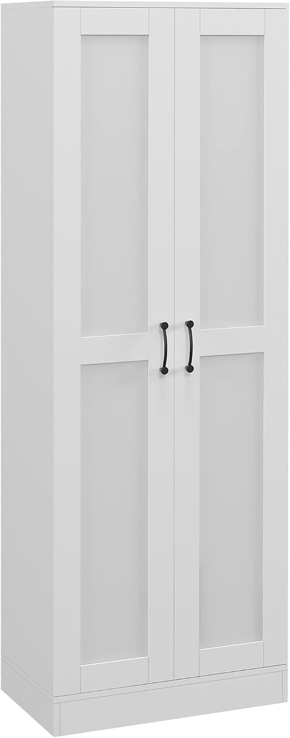 Tall Storage Cabinet with Movable Storage Shelves, Modern Style Pantry Cupboard Cabinet with Soft Close Doors,for Kitchen Home