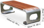 Patio Benches for Outdoors Outdoor Park Chair Garden Solid Wood Leisure Home Open-air Seat Stainless Steel Rest Bench Garden Benches for Outdoors
