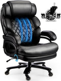 800LBS Big and Tall Office Chair for Heavy People, Heavy Duty Executive Chair with High Back, Extra Wide Seat and Adjustable Lumbar, Large Computer Desk Chair Comfortable for Home Office (Black)