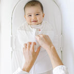 Happiest Baby SNOO Sleep Sack - 100% Organic Cotton Baby Swaddle Blanket - Doctor Designed Promotes Healthy Hip Development (Graphite Stars, Small)