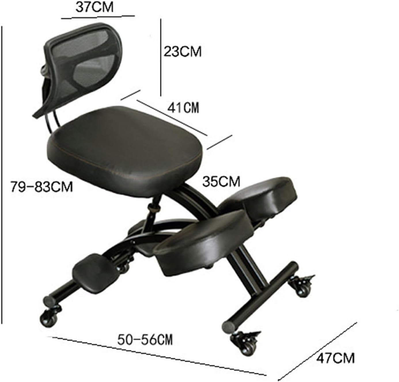 Ergonomic Kneeling Chair,Home Office Desk Chairs,Meditation Chair with Height Adjustable,Posture Office Stool with an Angled Seat and Casters