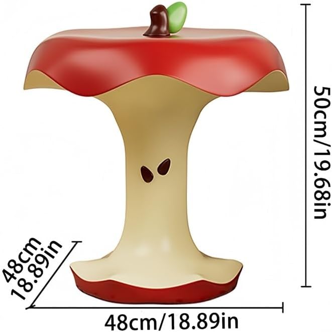 Cute Apple-Shaped Accent Table, Resin Fruit-Shape Side Tables, Creative Small End Table Living Room, Sofa, or Reading Corner
