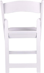 BTEXPERT Set of 8 White Resin Folding Chairs with Vinyl Padded Seat, 1000 lb Static Capacity, Stackable Commercial Grade, Indoor Outdoor for Wedding Event Church