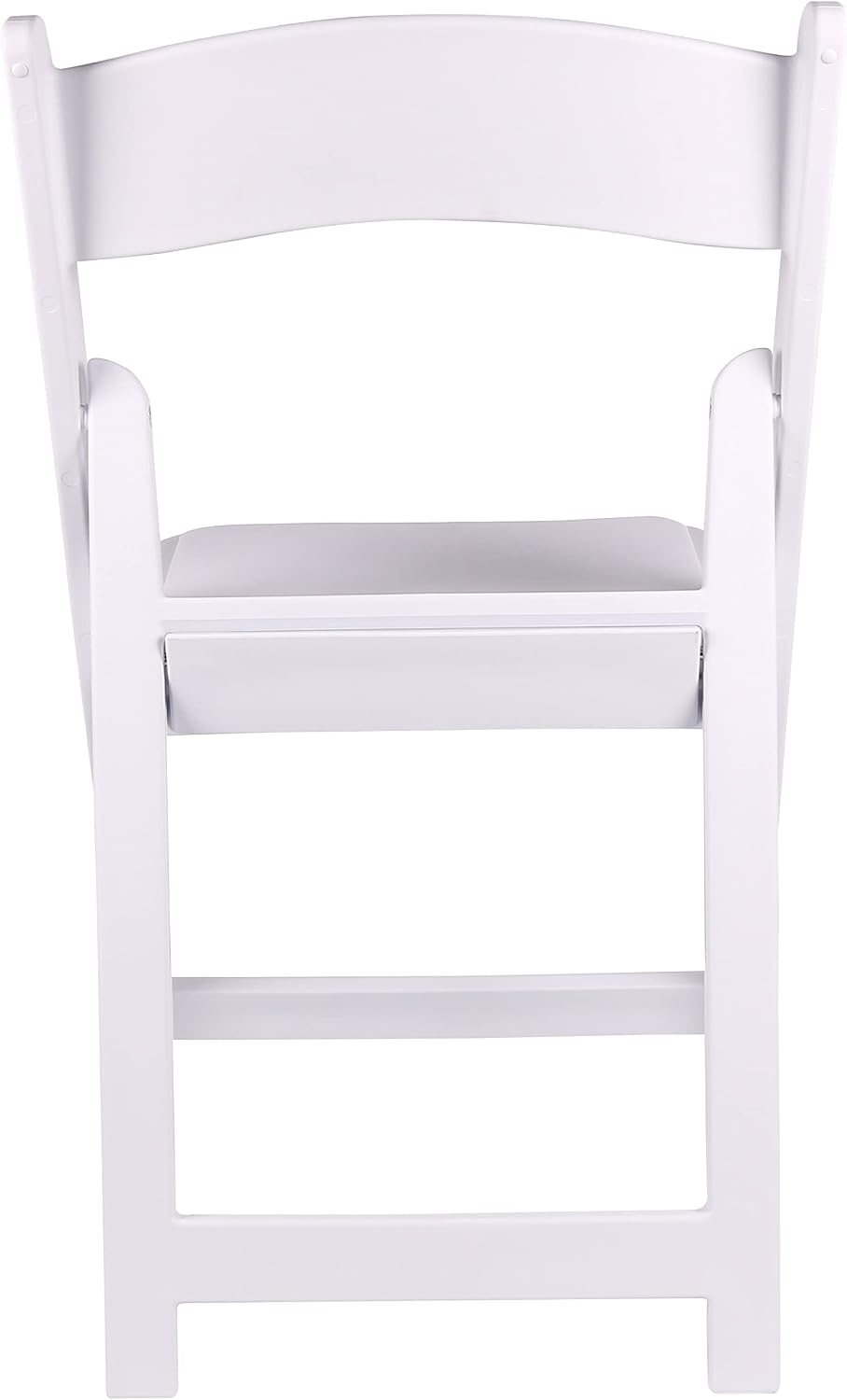 BTEXPERT Set of 8 White Resin Folding Chairs with Vinyl Padded Seat, 1000 lb Static Capacity, Stackable Commercial Grade, Indoor Outdoor for Wedding Event Church
