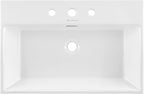 Claire 24" Console Sink White Basin Black Legs with 8" Widespread Holes