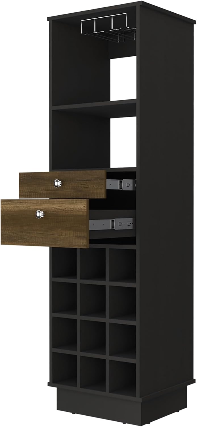 Wine Cabinet with 2-Drawer Storage, 1-Shelf Pantry Sideboard Locker for Kitchen Living Room,for Kitchen Home