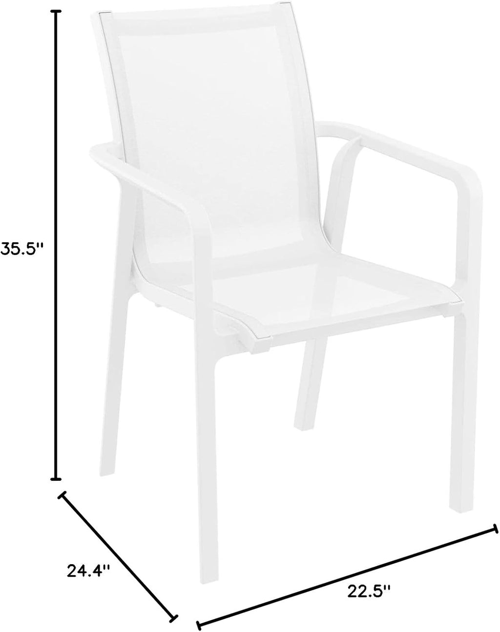 Compamia Pacific Sling Arm Chair in White