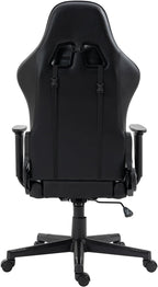 Modern-Depo Leo Gaming Chair with Zodiac Star Sign, Ergonomic Design, Adjustable Swivel, and Lumbar Support, Black