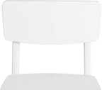 WestinTrends Tiny Terraces Outdoor HDPE Kids Modern Plastic Toddler Dining Chairs (Set of Two), White