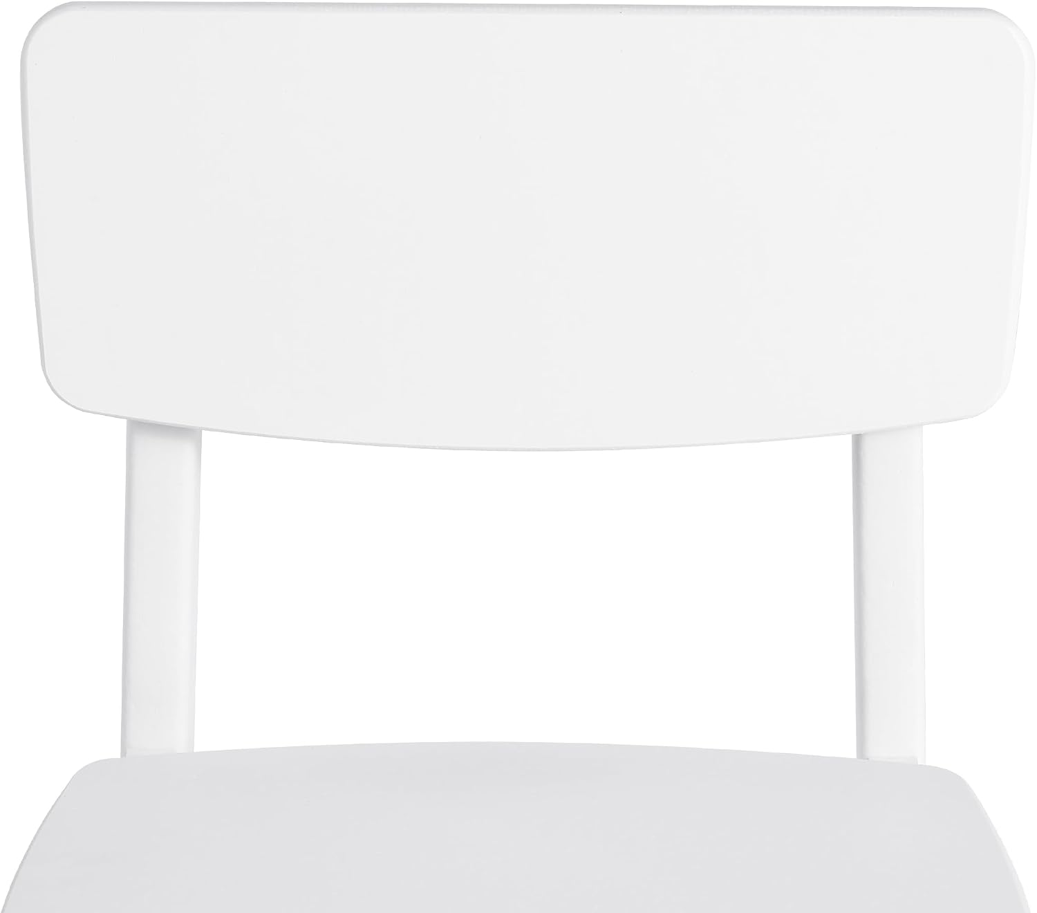 WestinTrends Tiny Terraces Outdoor HDPE Kids Modern Plastic Toddler Dining Chairs (Set of Two), White