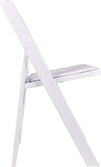 BTEXPERT Set of 8 White Resin Folding Chairs with Vinyl Padded Seat, 1000 lb Static Capacity, Stackable Commercial Grade, Indoor Outdoor for Wedding Event Church