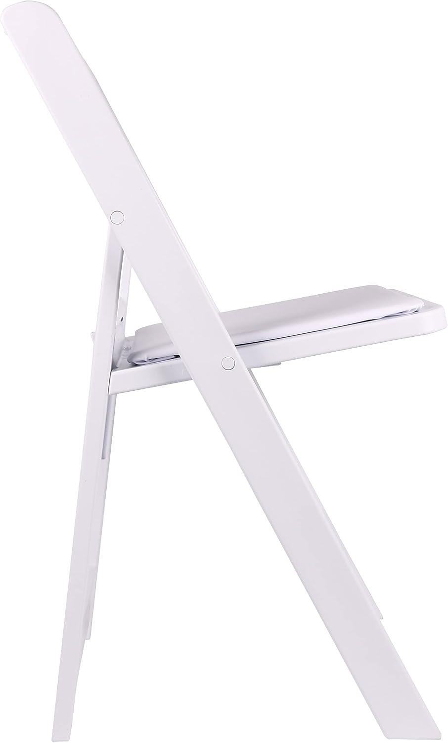 BTEXPERT Set of 8 White Resin Folding Chairs with Vinyl Padded Seat, 1000 lb Static Capacity, Stackable Commercial Grade, Indoor Outdoor for Wedding Event Church