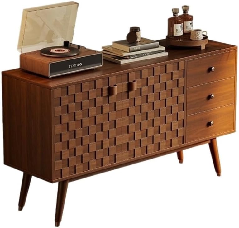 Entryway Cabinet Solid Wood Sideboard, Bar Buffet Cabinet, Living Room Bookcase, Suitable for Corridors, Dining Rooms, and Bedrooms Sideboard Storage Cabinet(M:160 * 45 * 86cm)