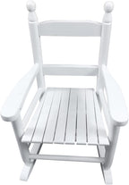 Modern Classic Toddler Rocker Chairs, Indoor & Outdoor Boys & Girls Rocking Chair for Ages 3-6, Solid Wood Rocking Chair Suitable for Patio, Garden, Playroom, Balcony,White