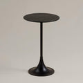 Studio 55D Studio 55 Mesita 24" End Table Black Marble Top with Black Finish Base