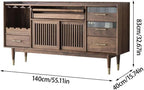 Entryway Cabinet Black Walnut Sideboard Dining Room Multifunctional Storage Cabinet Living Room Decorative Cabinet Kitchen Buffet Cabinet Sideboard Storage Cabinet