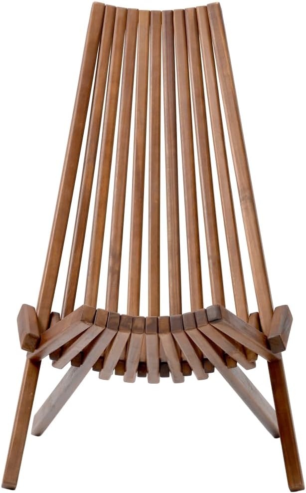 Folding Wood Chair, Outdoor Wooden Patio Chair and Garden Lounge Seat, Foldable Seating for Backyard Porch Deck Lawn Balcony Camping Picnic Use