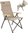 Kakadu Revived Recliner, Adjustable Camping Chair w/ 4 Reclining Positions, Recycled Heavy-Duty Canvas w/Rugged Aluminum Frame and Bamboo Armrests, Foldable Chair, Includes Carry Bag